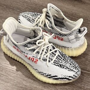 Yeezy White and Black Sneakers
